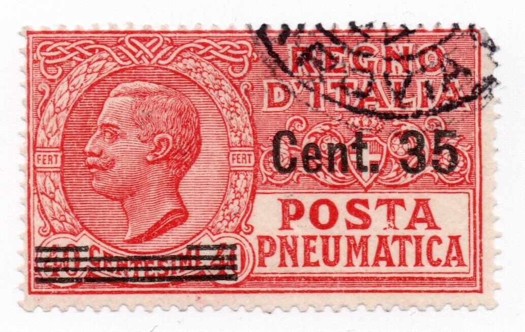 1927 - Regno d'Italia - Posta pneumatica tipi del '25, 35 c su 40 c. rosso usato