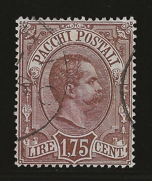 1884 Regno d'Italia - 1,75 L. Pacchi Postali serie Umberto I usato