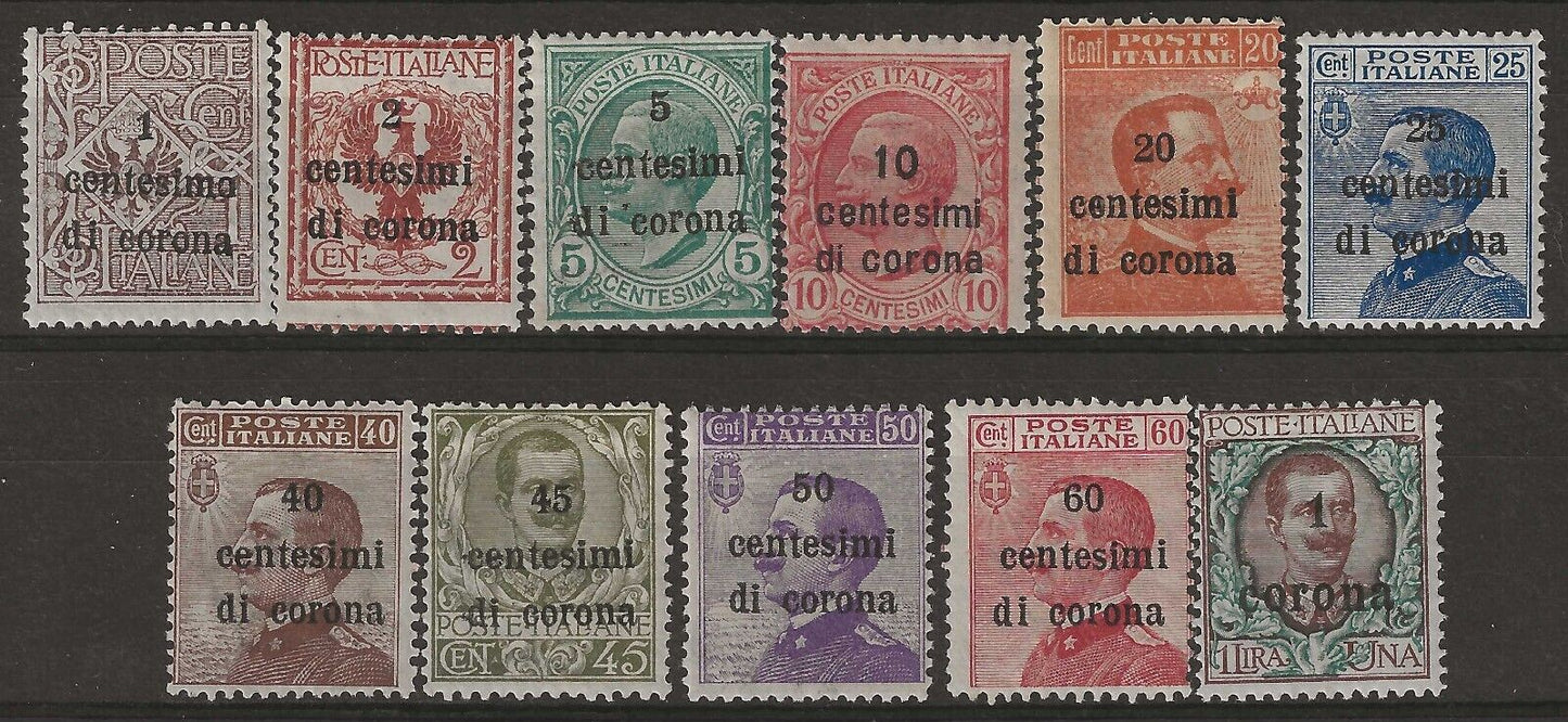 Occupations (Trento and Trieste) - overprinted stamps from 1901-18 MH*