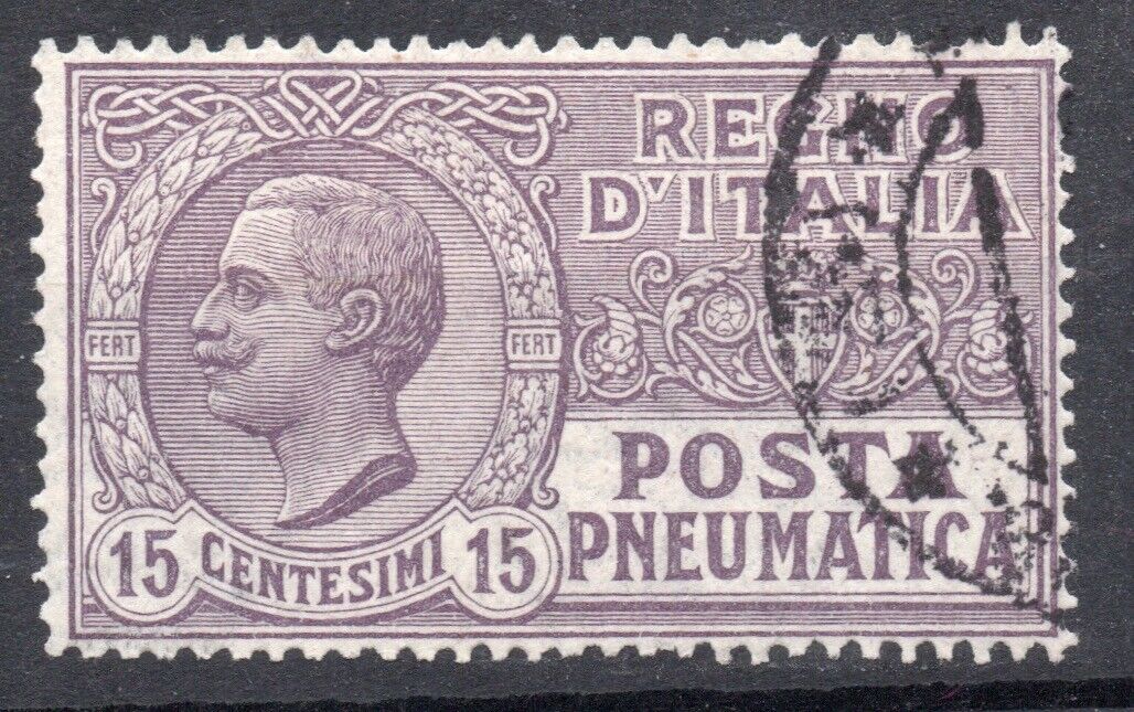 1913 - Regno d'Italia - Posta pneumatica. Effigie di V.E. III, 15 c. usato