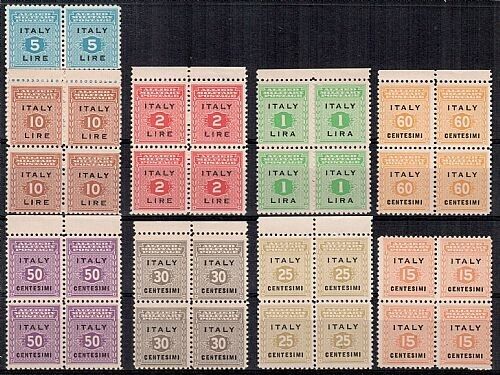 1943 Occupazione Sicilia americana - Serie completa AMGOT in quartine MNH**