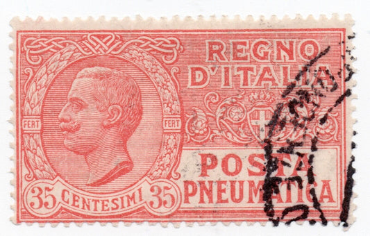 1927 - Regno d'Italia - Posta pneumatica. Effigie di V.E. III, 35 c. usato