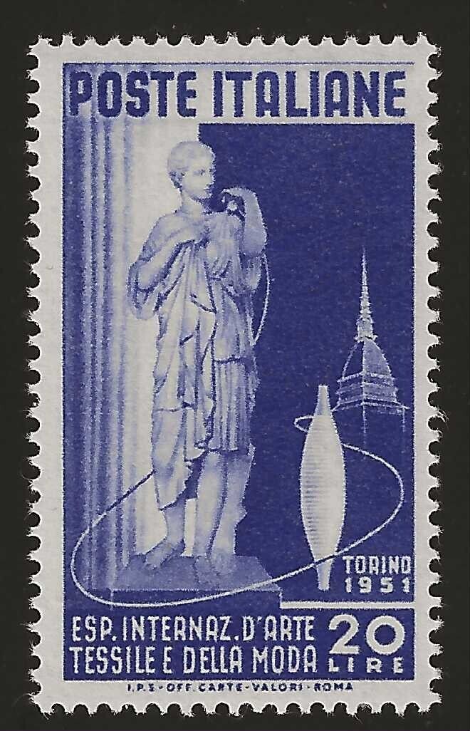 1951 Repubblica italiana - 20 L. Esposizione moda e tessile di Torino MNH**