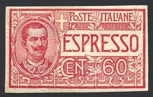 1922 Regno d'Italia - 60 cent. Espresso rosso non dentellato MH*