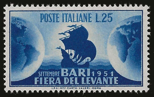 Repubblica italiana - 25 L. 15° Fiera del Levante 1951 MNH**