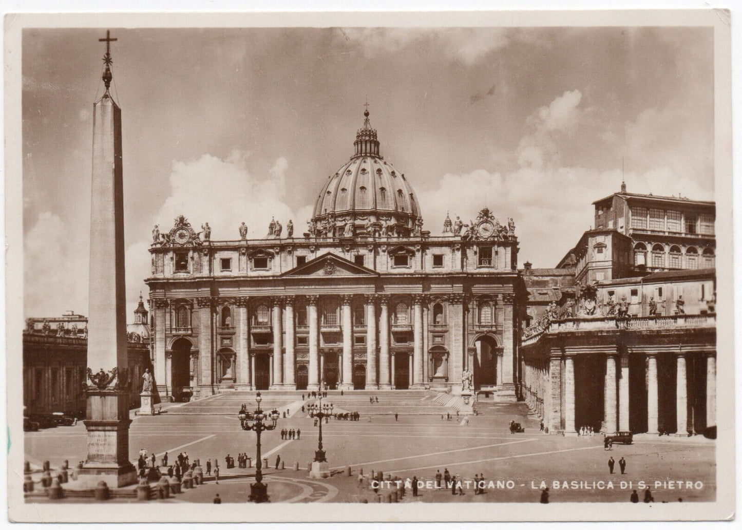 Vaticano - Cartolina con valori serie "Giardini" 1933 per la Germania 17.5.37