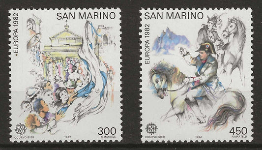 1982 Saint-Marin - Europe unie, événements historiques 2 valeurs MNH**