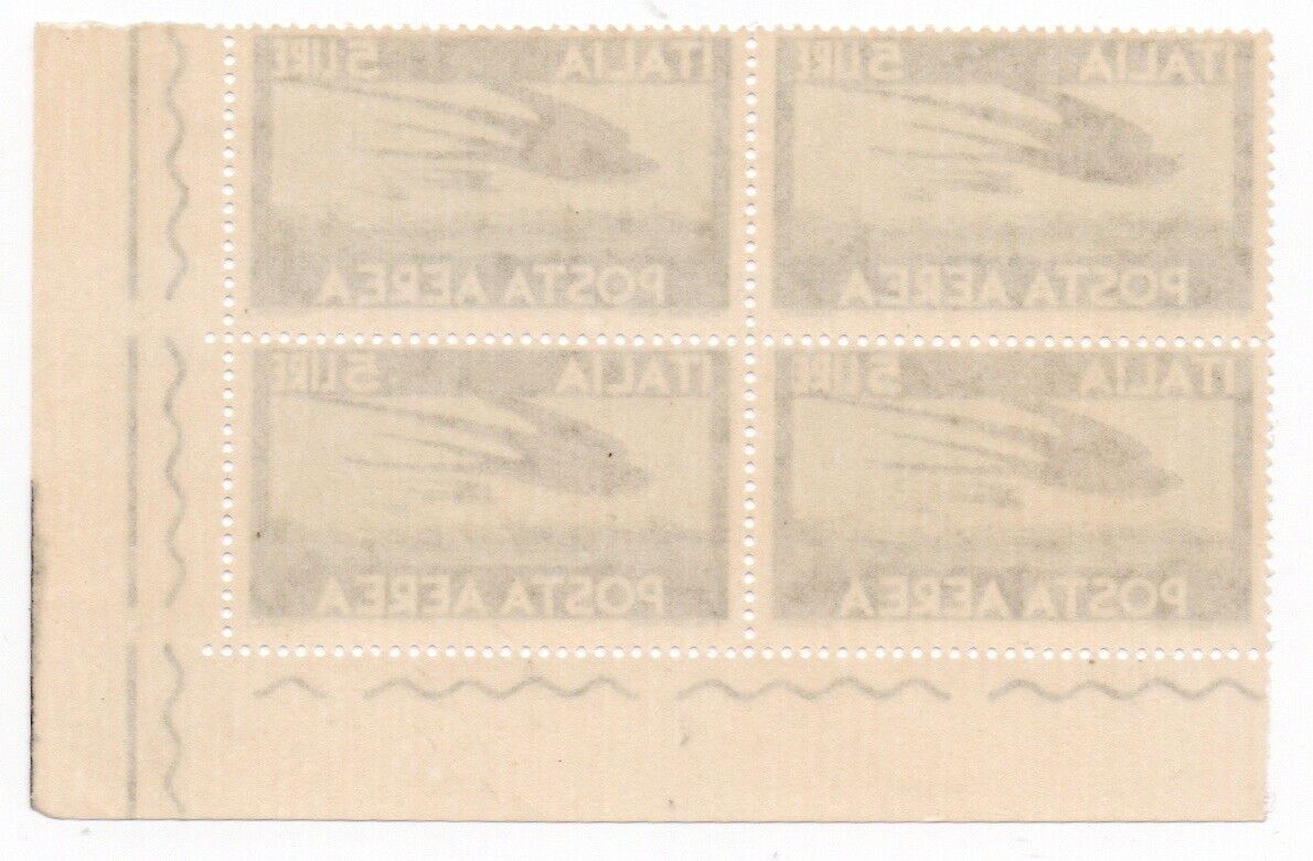 1946 - Repubblica italiana - Posta Aerea, quartina 5 L. MNH**