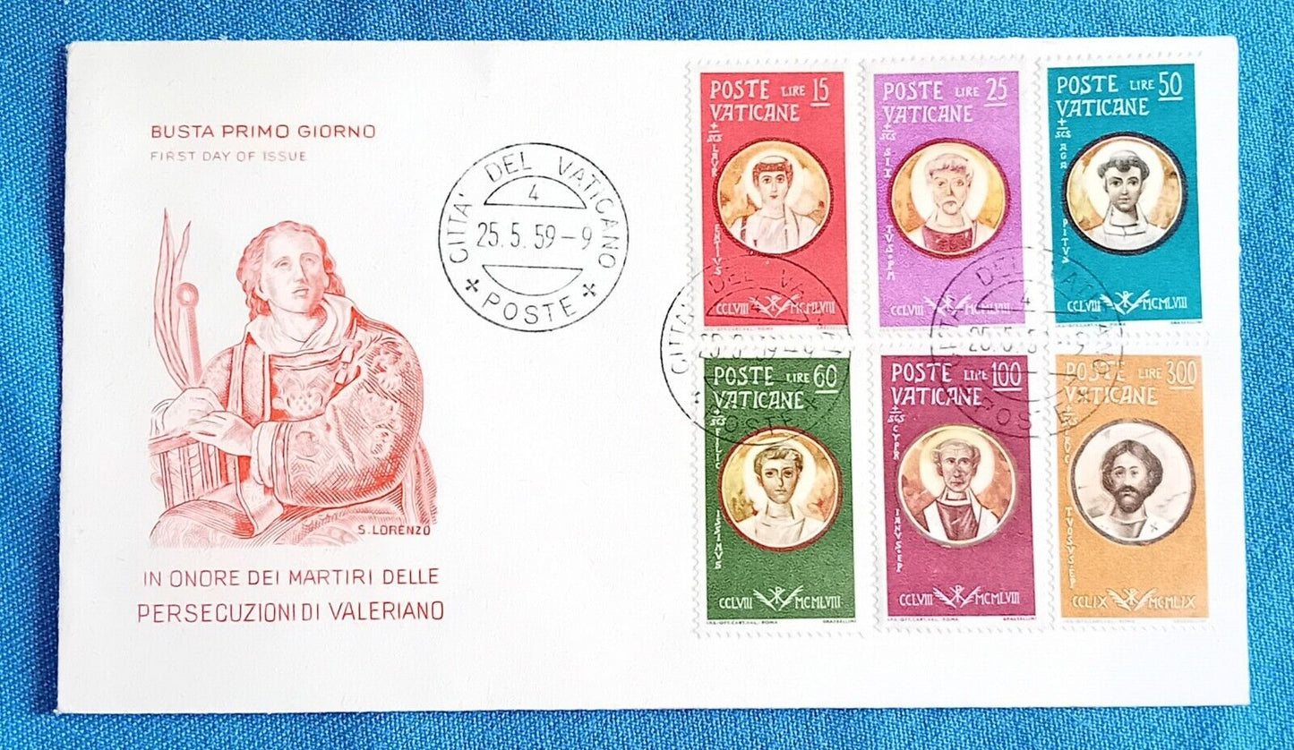 1959 Vaticano - Martiri Persecuzioni di Valeriano Busta FDC