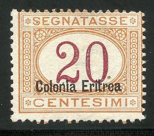 1920 Colonie (Eritrea) - 20 cent. soprastampato senza gomma raro A. Diena