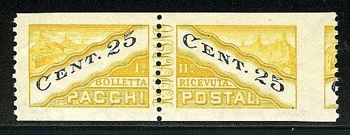 1946 San Marino - Pacchi postali 25 cent. non dentellato orizzontale MNH**