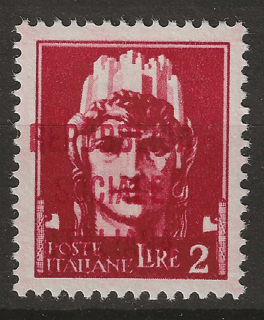 1944 Repubblica sociale (RSI) - Saggio 2 L. soprastampa in rosso MNH**