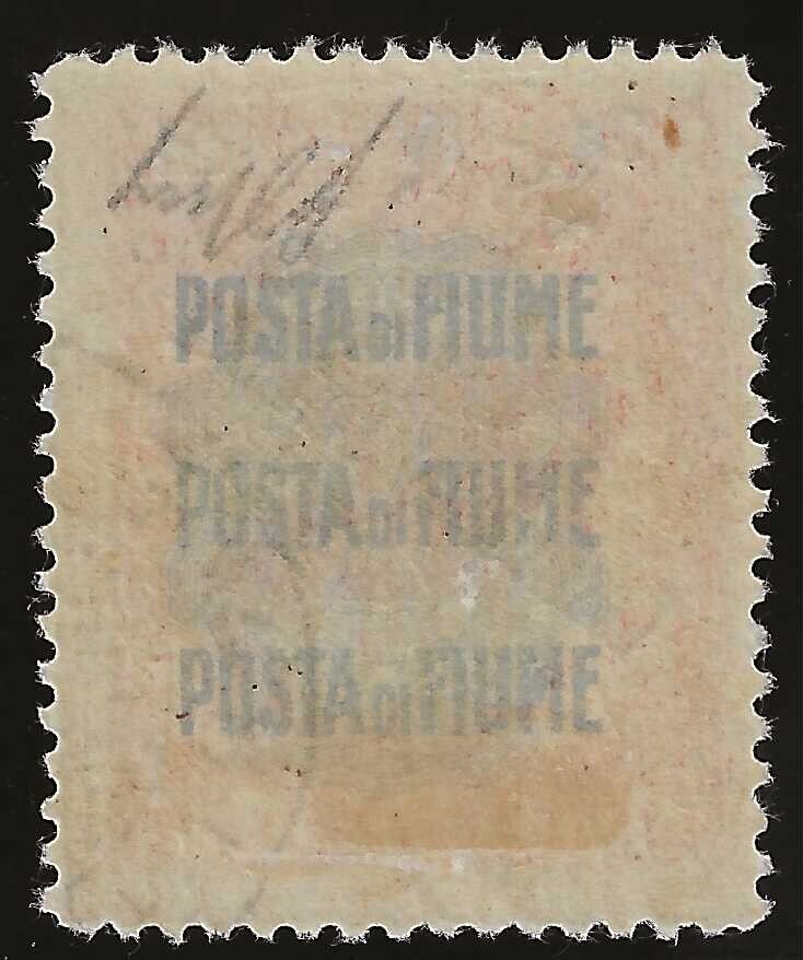 1921 Fiume - Costituente Fiumana 10 c. soprastampa capovolta firma Oliva usato