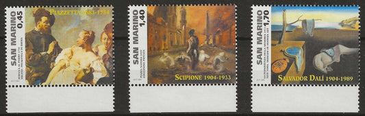 2004 Saint-Marin - Personnages de la peinture, série de 3 timbres. MNH**