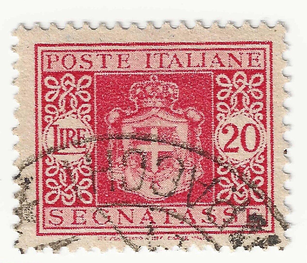 1934 Regno d'Italia - Segnatasse, 20 L. carminio usato