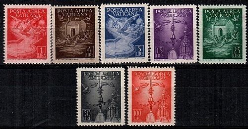 1947 Città del Vaticano - Posta aerea soggetti vari serie completa MNH**