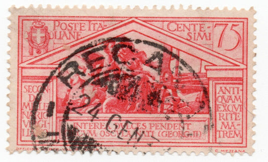 1930 - Regno d'Italia - Bimillenario della nascita di Virgilio, 75 c. rosa usato