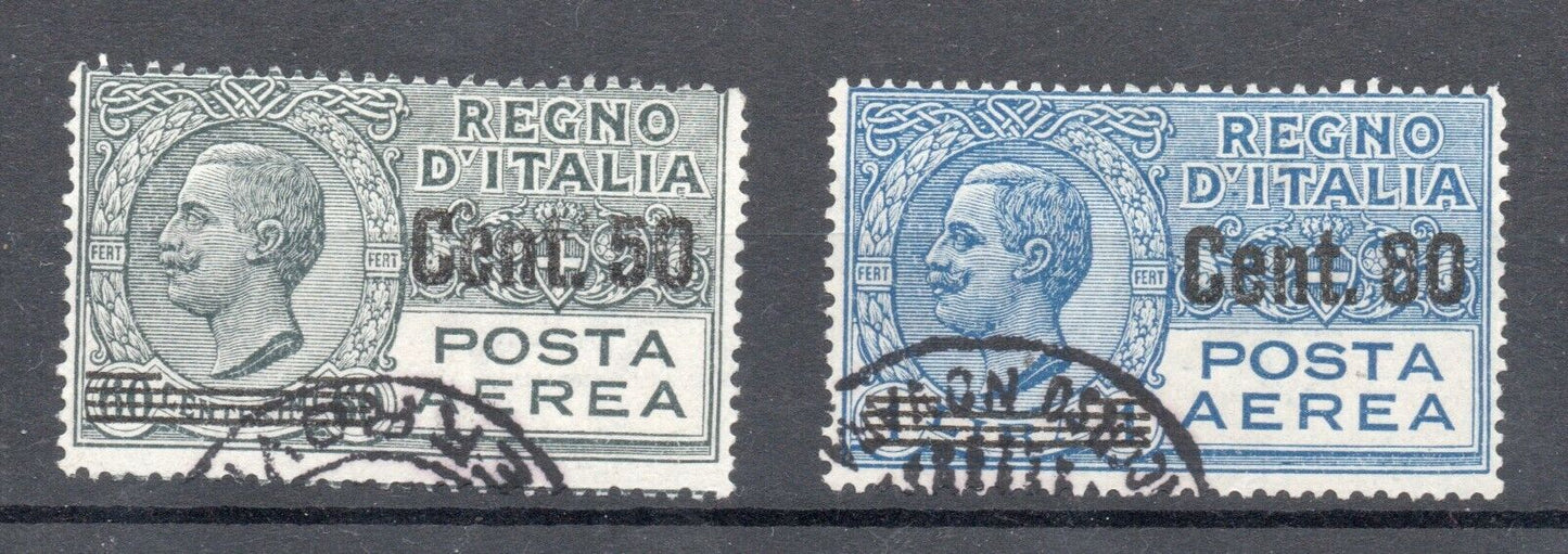 1927 - Royaume d'Italie - Poste aérienne, valeurs de '26 série complète utilisée