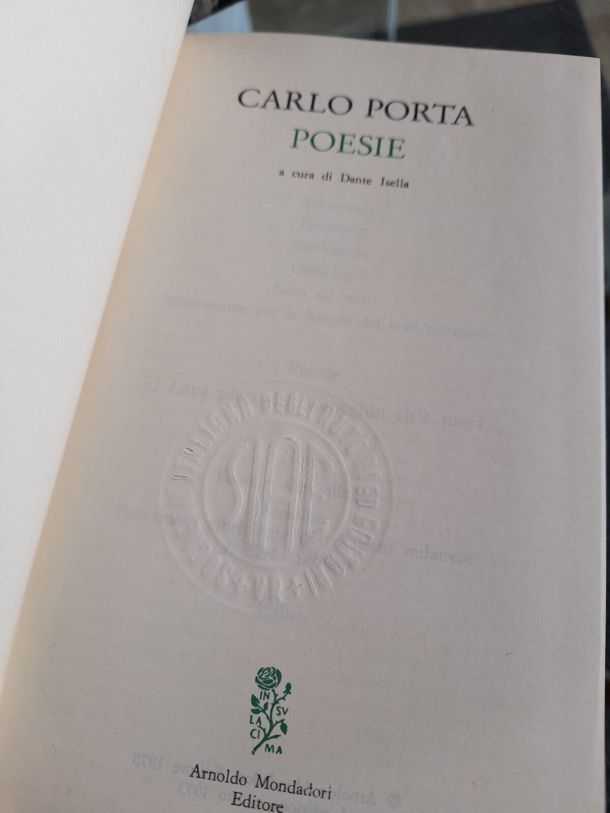 Porta POESIE - Meridiani Mondadori