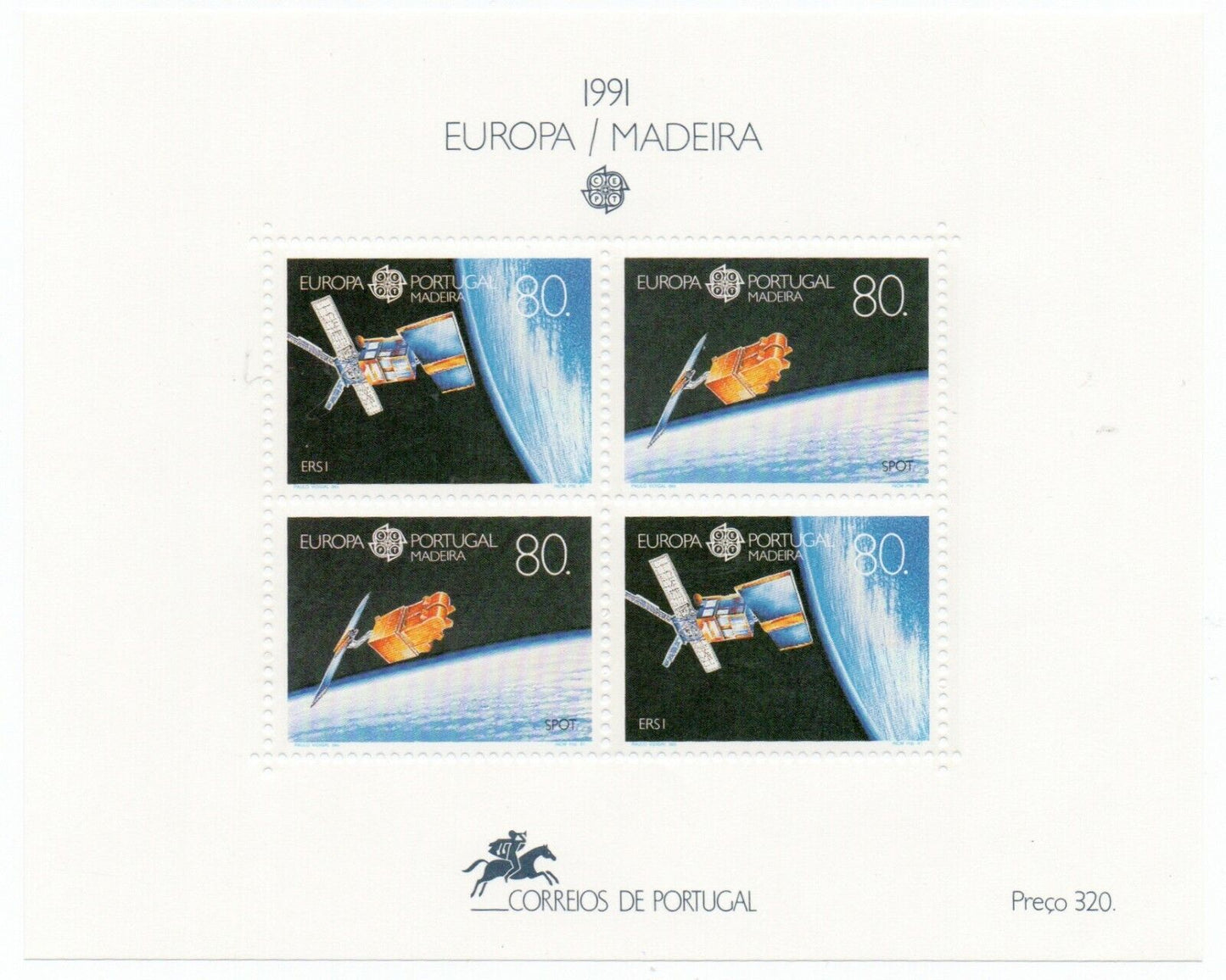 1991 - Europa CEPT (Madeira) - Europa spaziale, foglietto MNH**