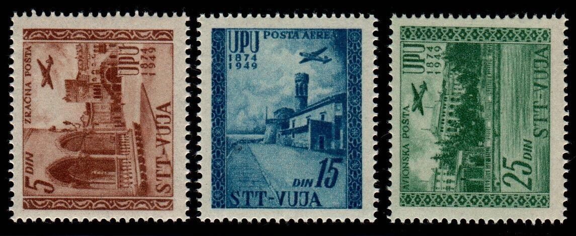 1952 Trieste B - Serie completa Posta Aerea 75° anniversario UPU MNH**