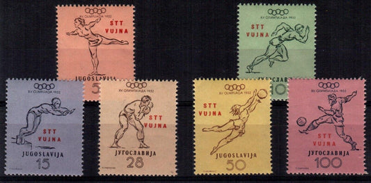 1952 Trieste B - Serie completa Olimpiadi di Helsinki MNH**