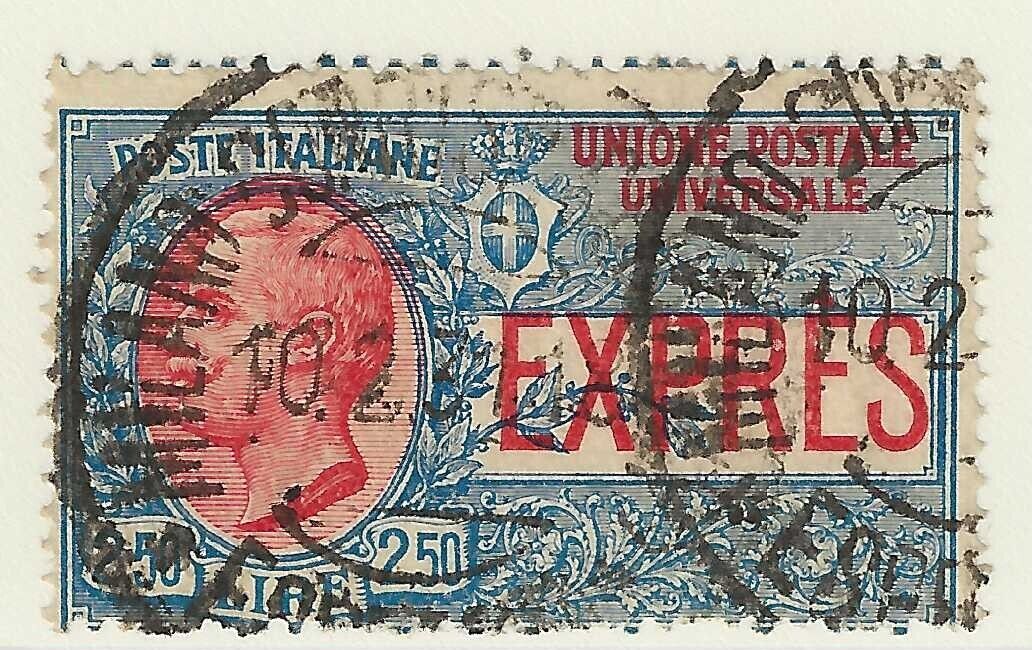 1925/26 Regno d'Italia - 2,50 L. Espresso stampa leggermente spostata usato