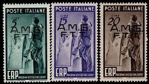 1949 Trieste A (AMG-FTT) - Programma Ricostruzione Europa ERP serie 3 val. MNH**