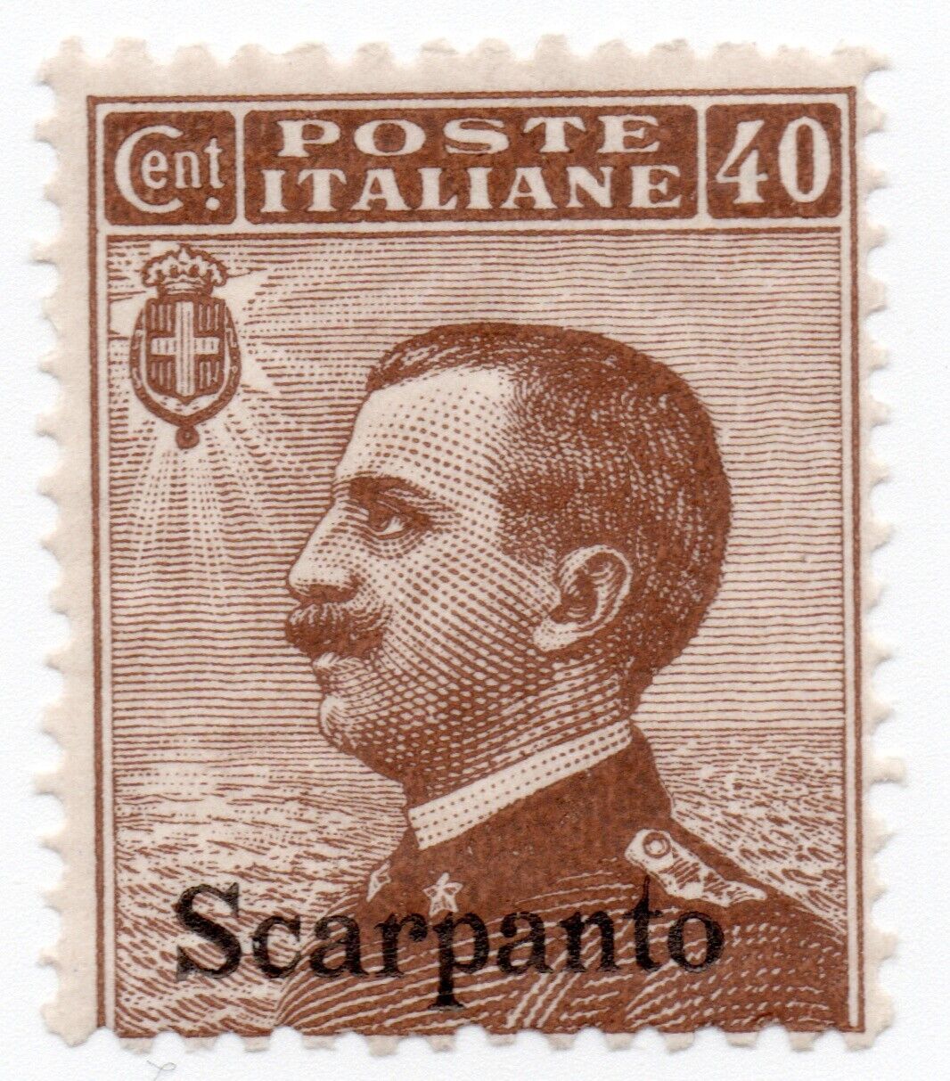 1912 - Regno (Isole dell'Egeo) - 40 c. bruno Scarpanto MNH**