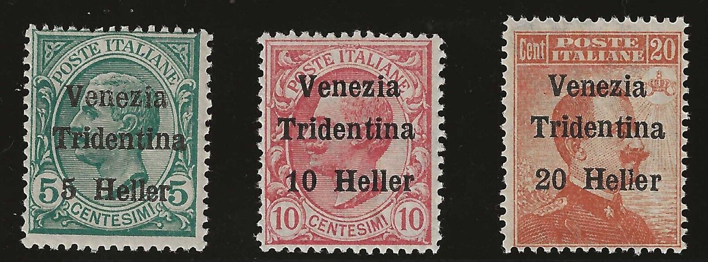 Occupazioni (Venezia tridentina) - francobolli soprastampati del 1906-17 MNH**