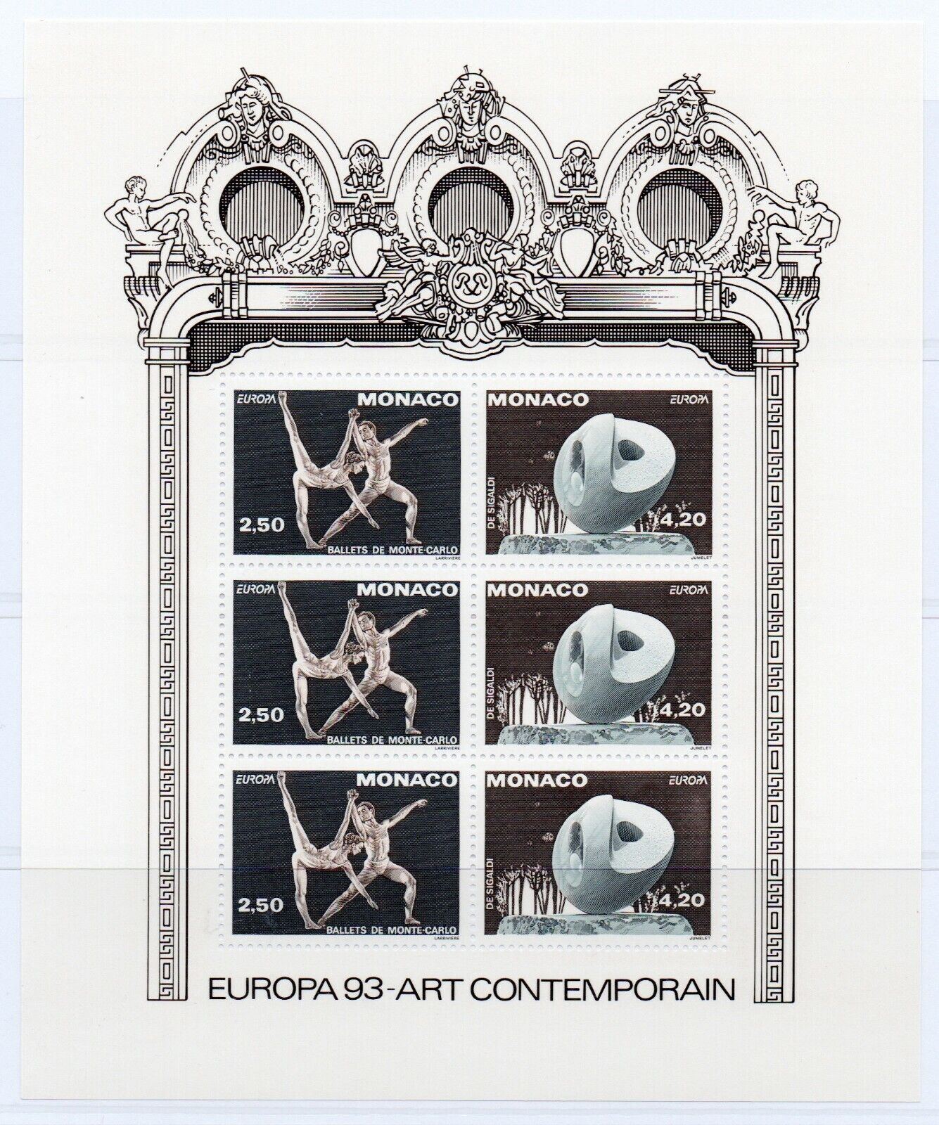 1993 - Europa CEPT (Anno completo) - Arte contemporanea 44 paesi, 86 v.10 BF MNH