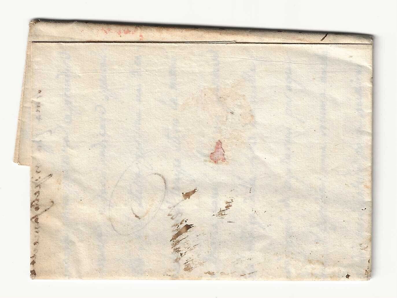 Lombardo Veneto - Prefilatelica 1818 per Genova bollo stamptello nero Cremona