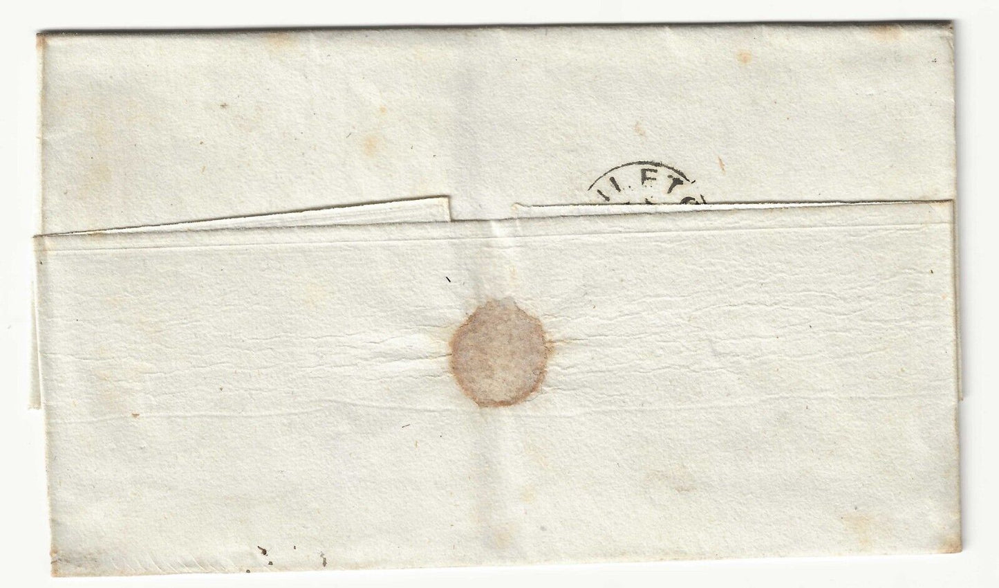 Kingdom - 15th c. 1863 (1st type) on fold with cancellation from Naples branch