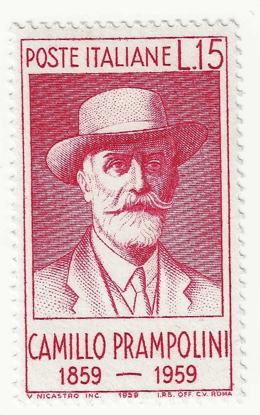 1959 Repubblica - 15 L. rosa nascita Camillo Prampolini MNH**