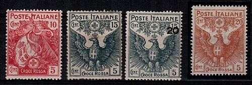 1915/18 Regno d'Italia - Serie completa Croce Rossa MNH**