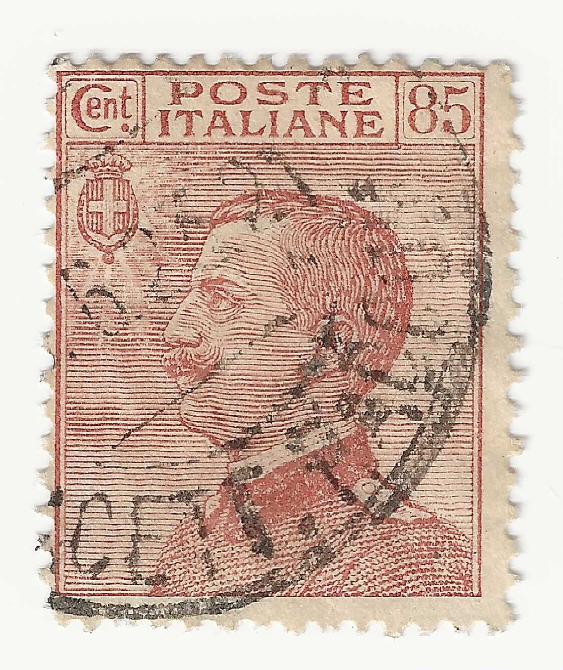 1917 Regno d'Italia - Vittorio Emanuele III, 85 cent. bruno rosso usato