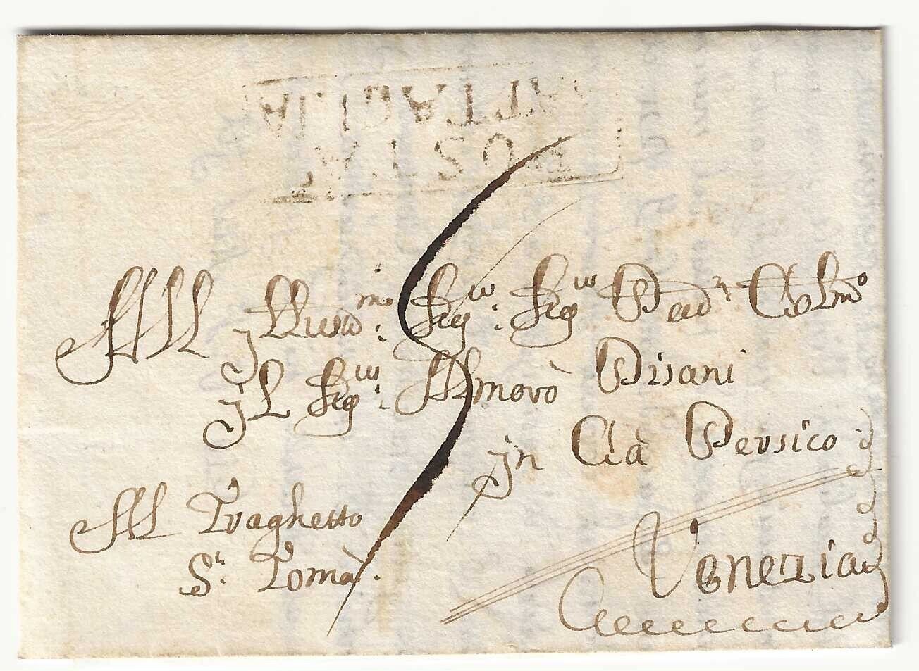 Lombardo Veneto - Prefilatelica del 1807 per Venezia bollo Posta Battaglia