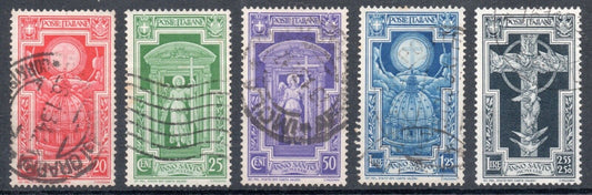 1933 - Regno d'Italia - Anno Santo 33-34, Serie completa 5 val. usati