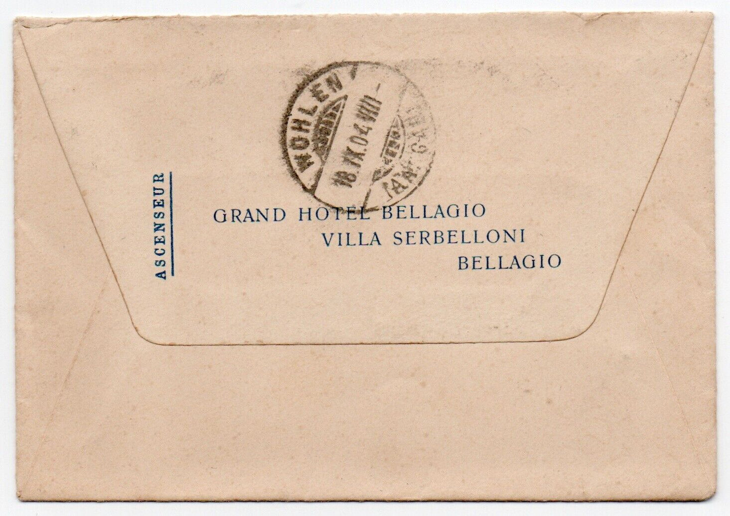 Kingdom of Italy - 25 c. Floral blue 1901 isolated on envelope for Switzerland