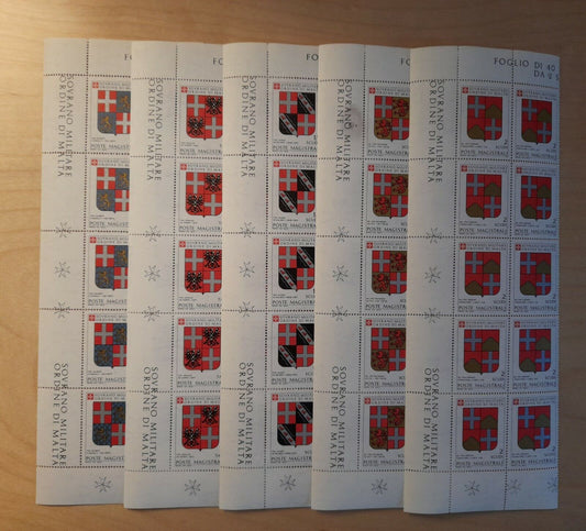 1979 - Ordine di Malta (SMOM) - Annata completa in blocchi di 10 + BF13 MNH**