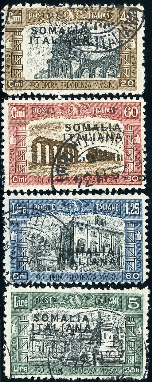 1927 Colonie italiane (Somalia) - Serie completa Milizia I con annulli postumi