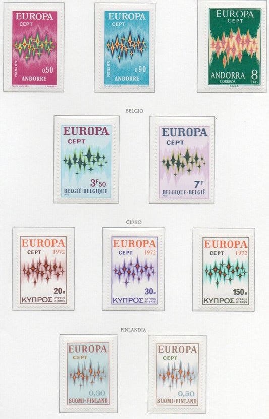 1972 - Europa CEPT ( Anno completo) - Allegoria dei messaggi radio 46 val. MNH**