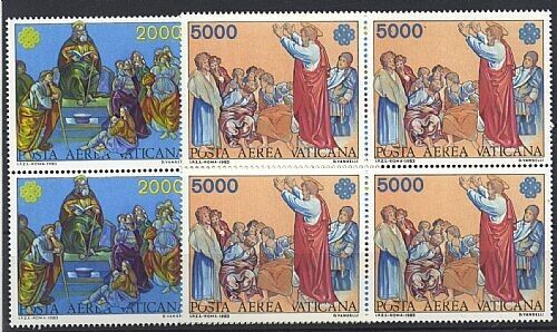 1983 Vaticano - Anno mondiale della comunicazione quartine complete MNH**