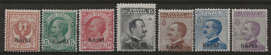 1912 Egeo (Karki) - Serie completa ordinaria Carchi MH*