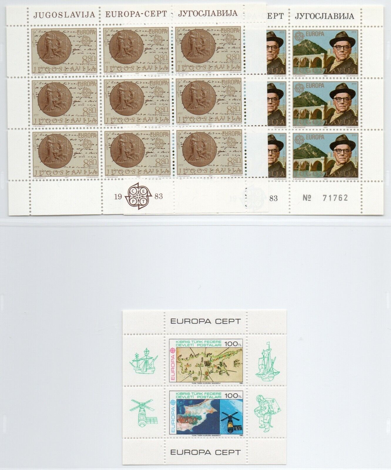 1983 - Europa CEPT (GIRO COMPLETO) - Opere genere umano, minifogli e fogli MNH**