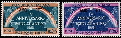 1953 Trieste A (AMG-FTT) - Patto Atlantico serie di due valori MNH**