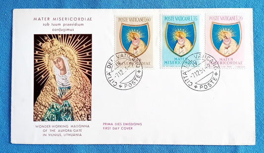 1954 Vaticano - Chiusura Anno Mariano Busta FDC