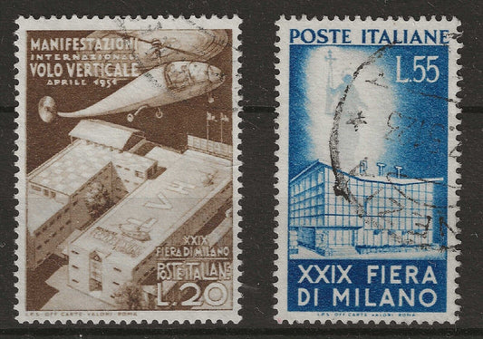 1951 Repubblica - 29° Fiera di Milano, 2 val. completa usata